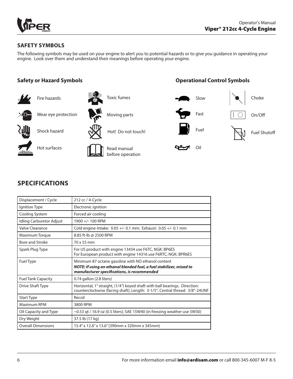 Specifications | EarthQuake 14268 User Manual | Page 6 / 24