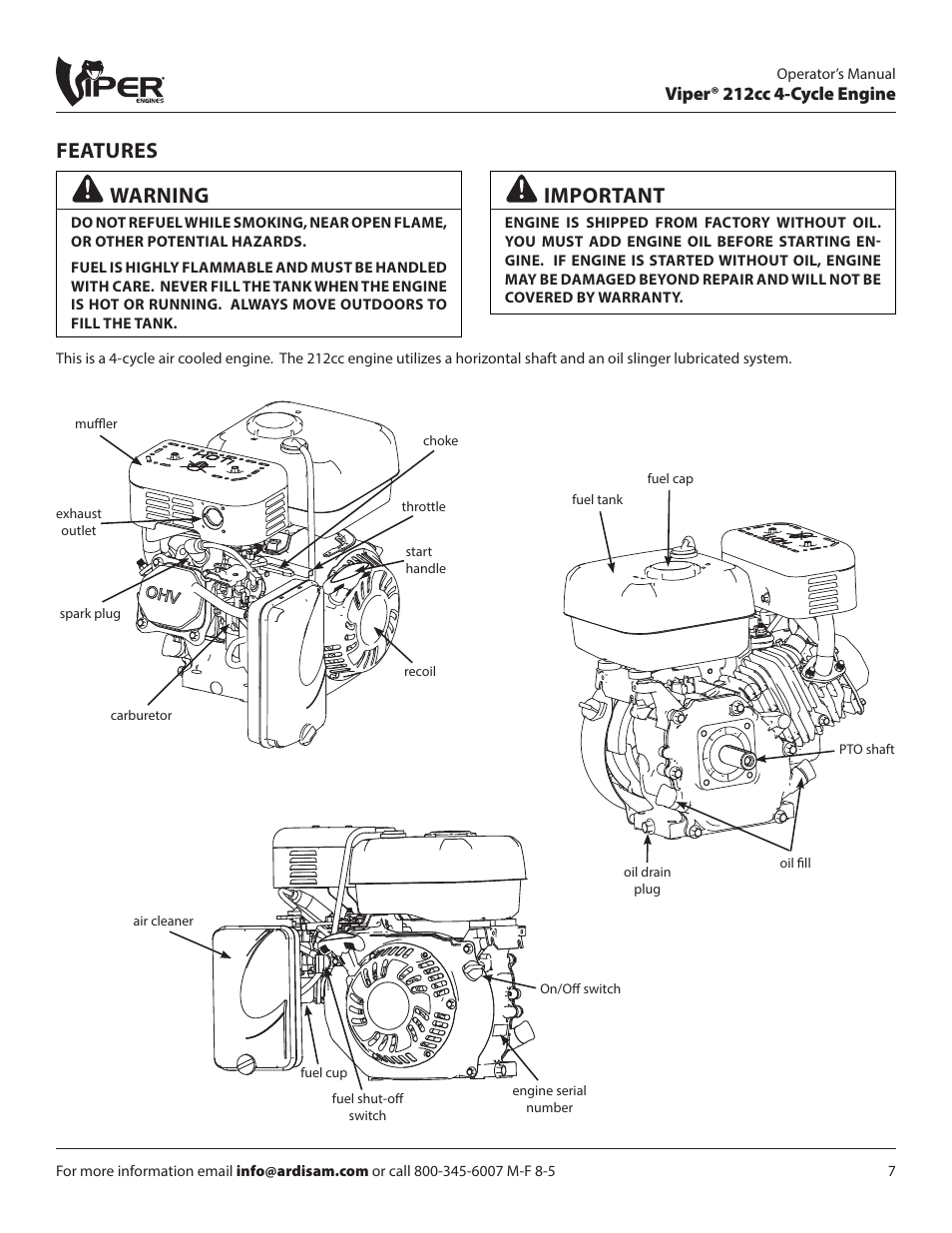 Features, Warning, Important | EarthQuake 14268 User Manual | Page 7 / 24