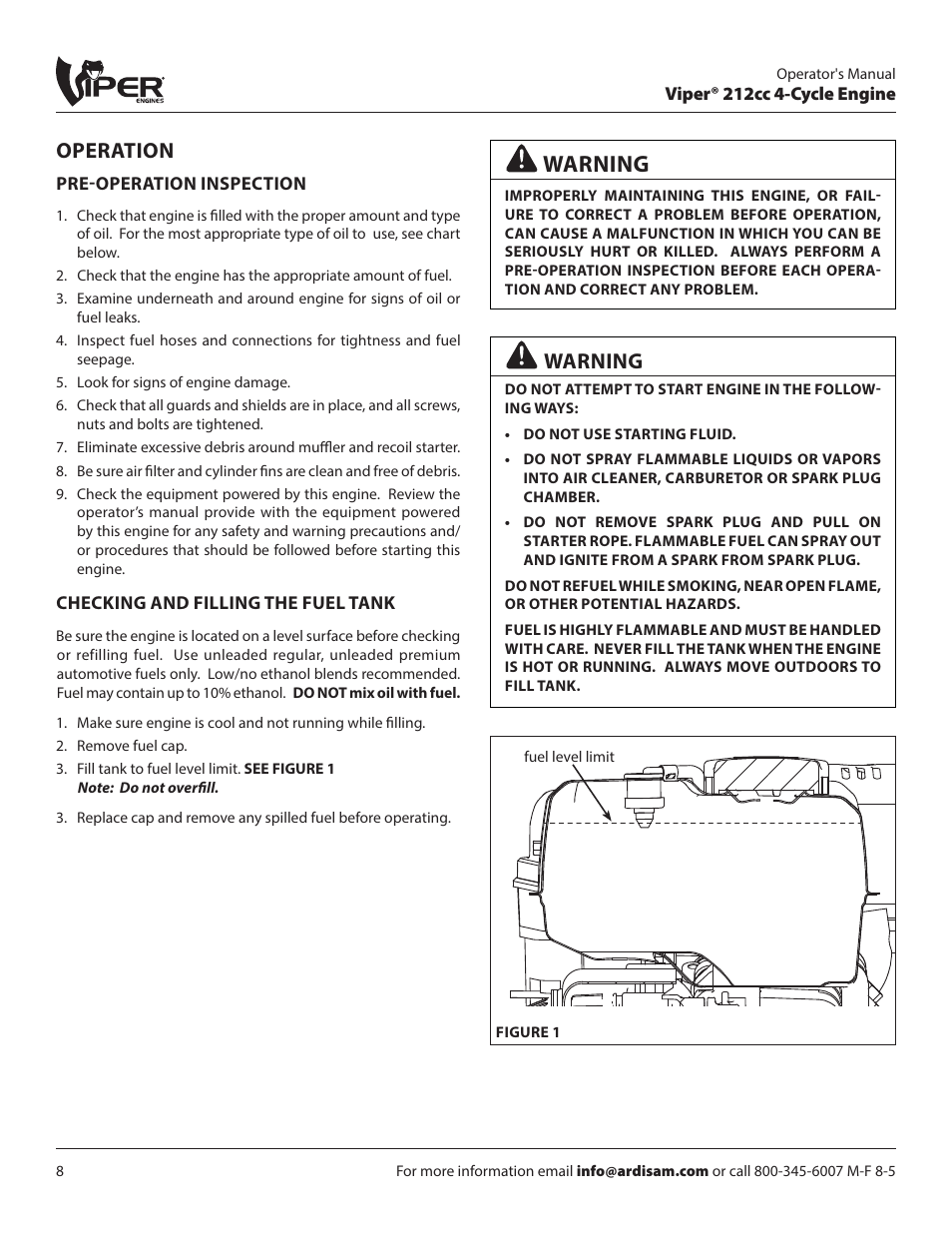 Operation, Warning | EarthQuake 14268 User Manual | Page 8 / 24