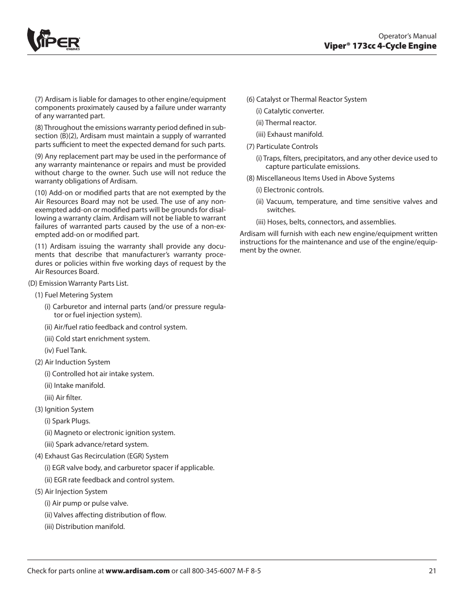 EarthQuake 600050VCE User Manual | Page 21 / 24