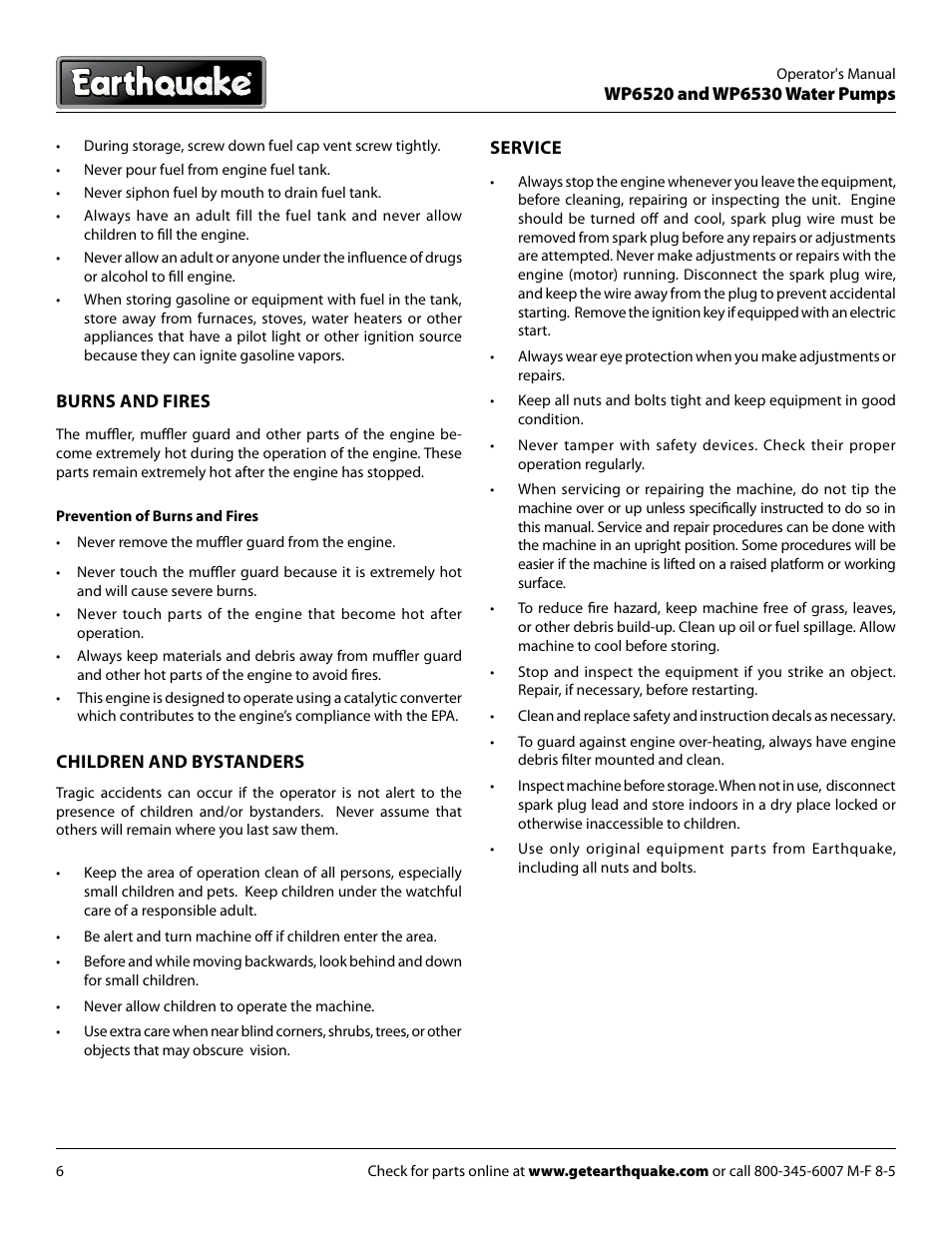 EarthQuake WP6530 User Manual | Page 6 / 16