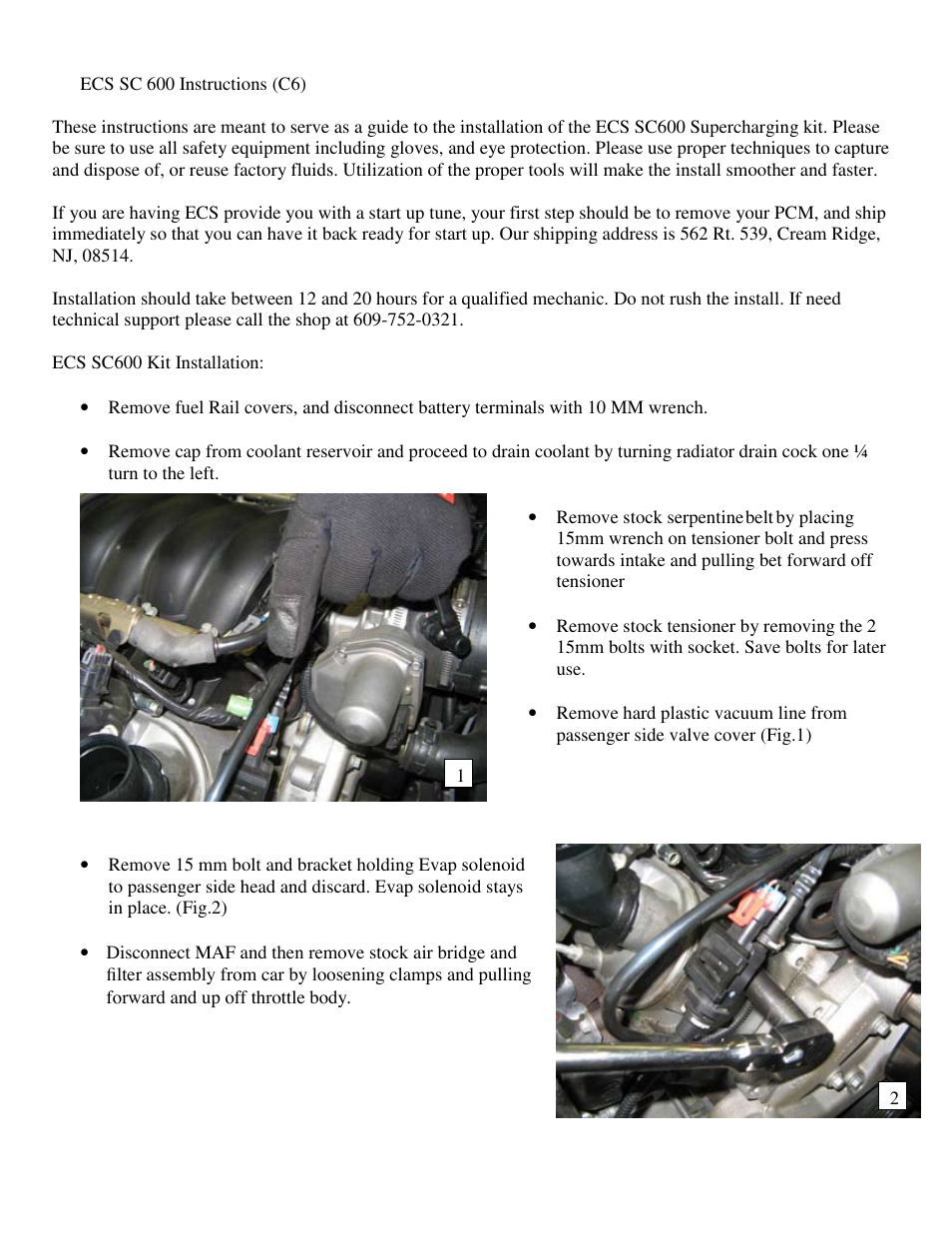 East Coast Supercharging ECS Paxton SC1500 C6 Supercharger Kit User Manual | Page 2 / 37