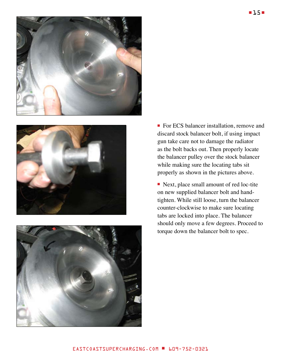 East Coast Supercharging ECS Paxton SC1500 '14 C7 Supercharger Kit User Manual | Page 15 / 43