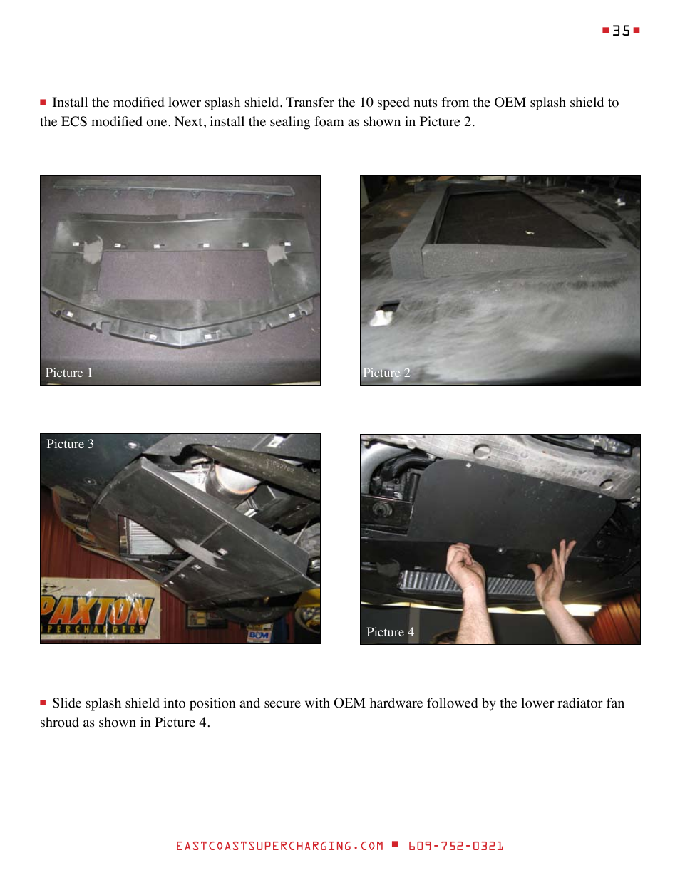 East Coast Supercharging ECS Paxton SC1500 '14 C7 Supercharger Kit User Manual | Page 35 / 43