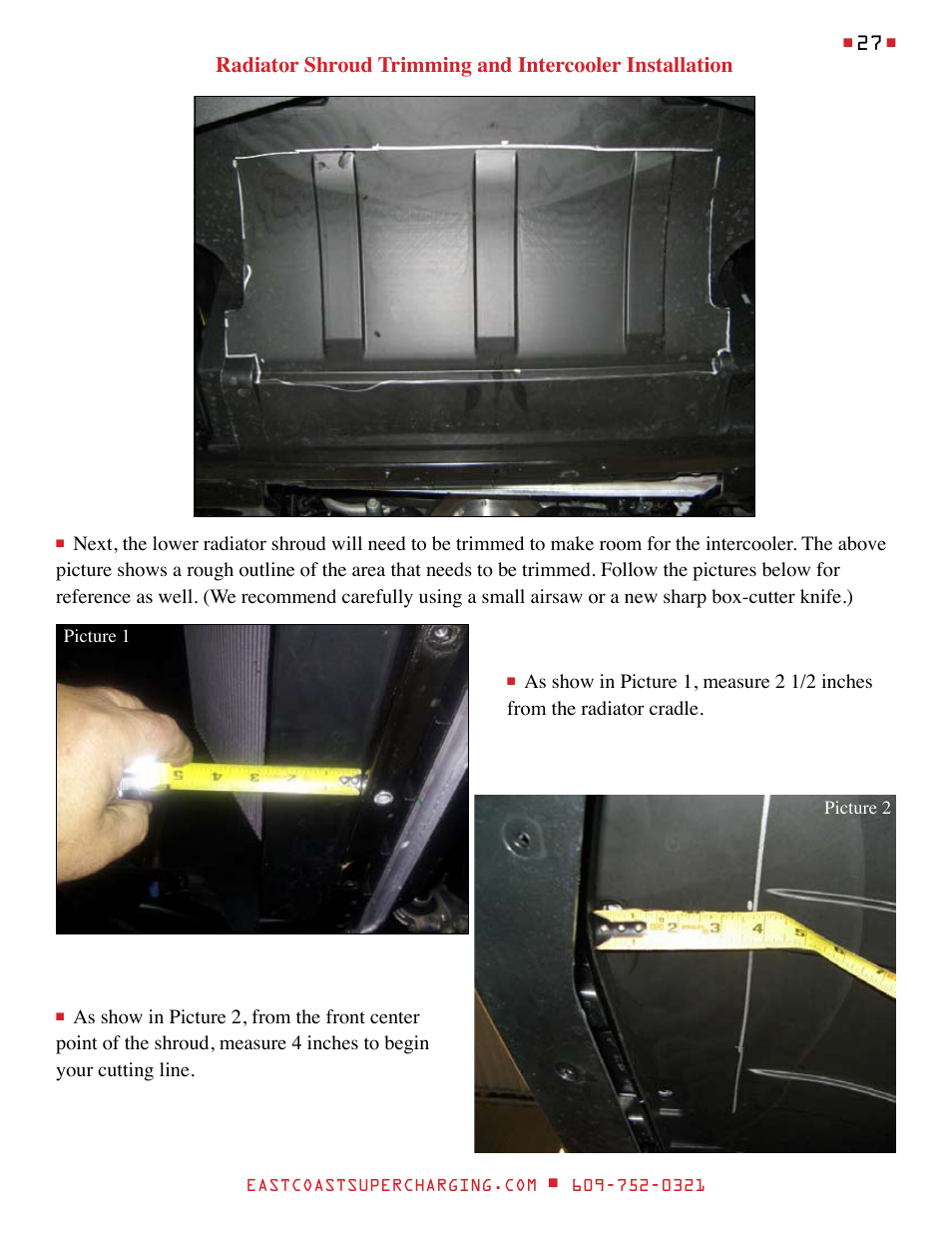East Coast Supercharging ECS Paxton SC1500 '15 C7 Supercharger Kit User Manual | Page 27 / 45
