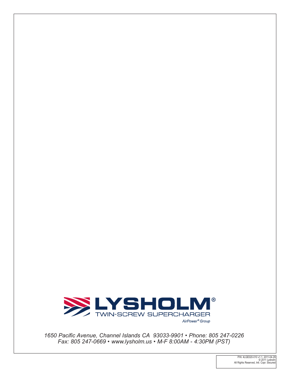 East Coast Supercharging Lysholm 2010+ Camaro Supercharger Kit User Manual | Page 101 / 101