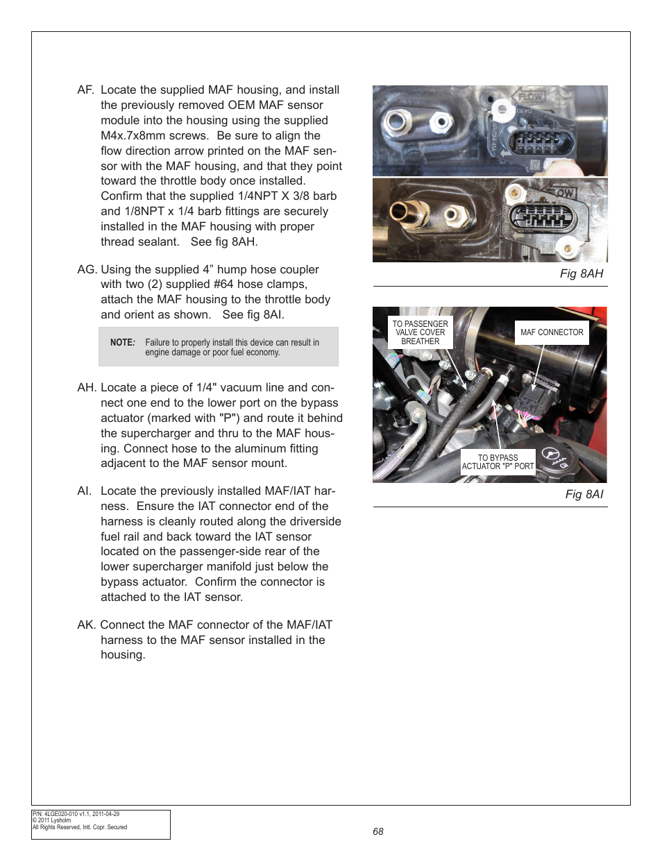 East Coast Supercharging Lysholm 2010+ Camaro Supercharger Kit User Manual | Page 78 / 101