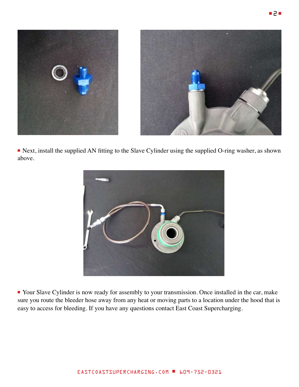 East Coast Supercharging ECS C6/Camaro Clutch Bleeder Kit User Manual | Page 2 / 2
