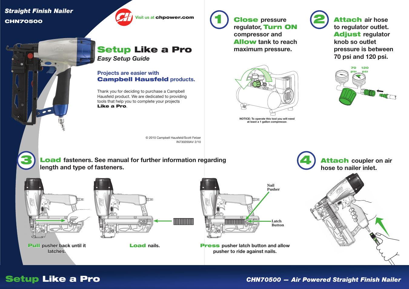 Campbell Hausfeld IN730200AV User Manual | 2 pages