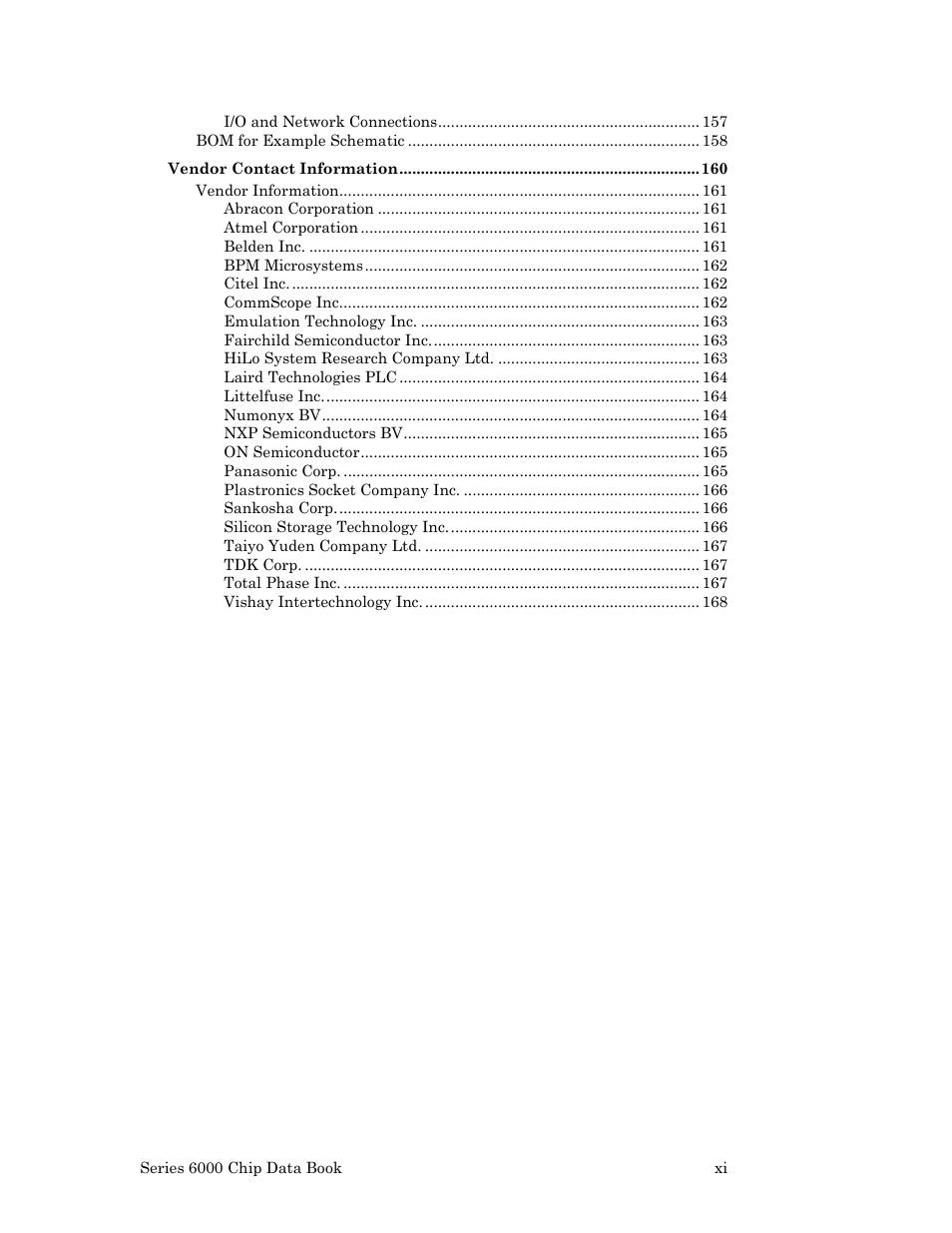 Echelon Series 6000 Chip databook User Manual | Page 11 / 181