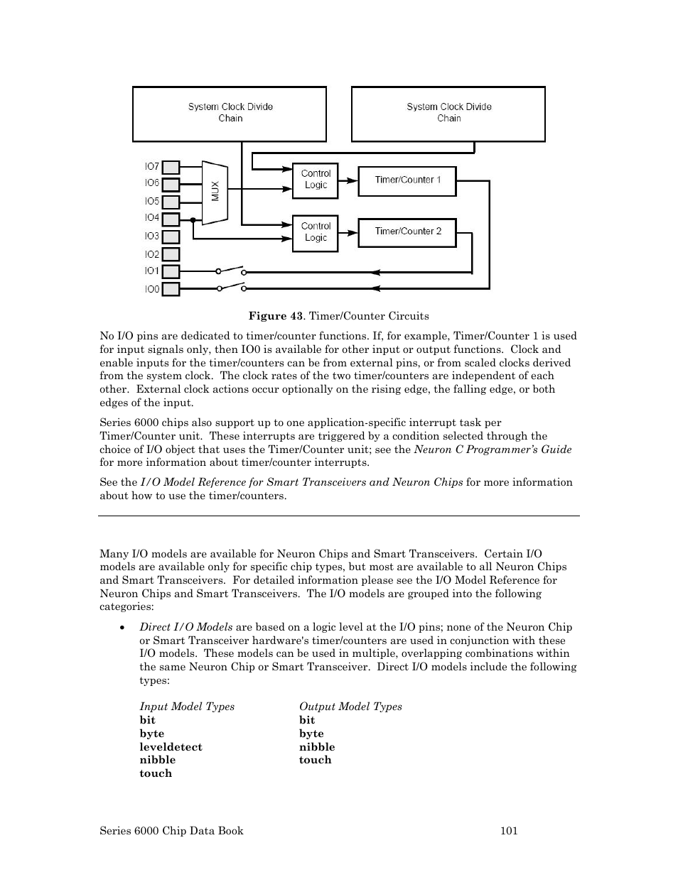 Summary of the available i/o objects | Echelon Series 6000 Chip databook User Manual | Page 113 / 181