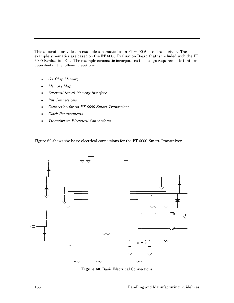 Example schematic, Basic electrical connections, Ft 6000 | Echelon Series 6000 Chip databook User Manual | Page 168 / 181