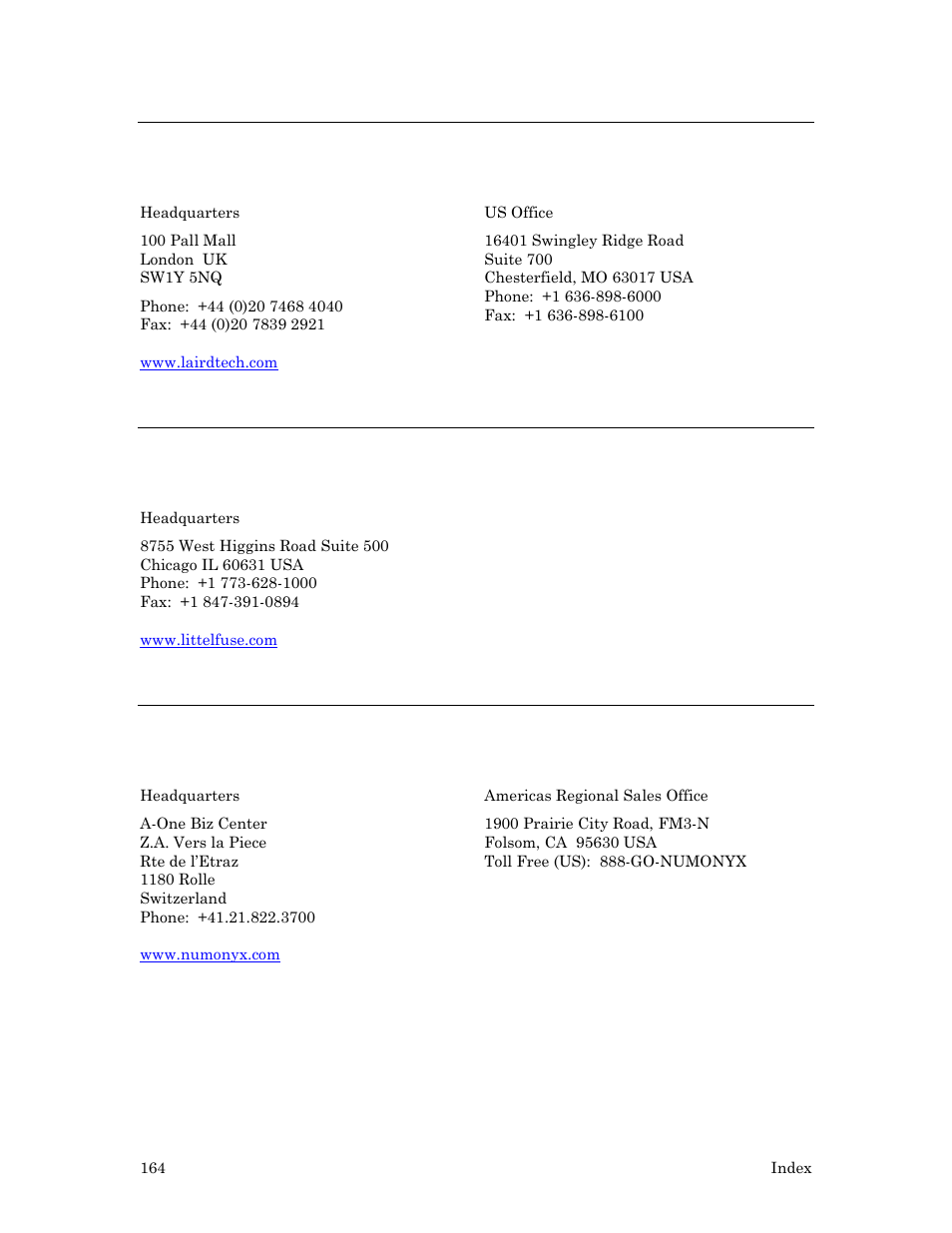 Laird technologies plc, Littelfuse inc, Numonyx bv | Echelon Series 6000 Chip databook User Manual | Page 176 / 181