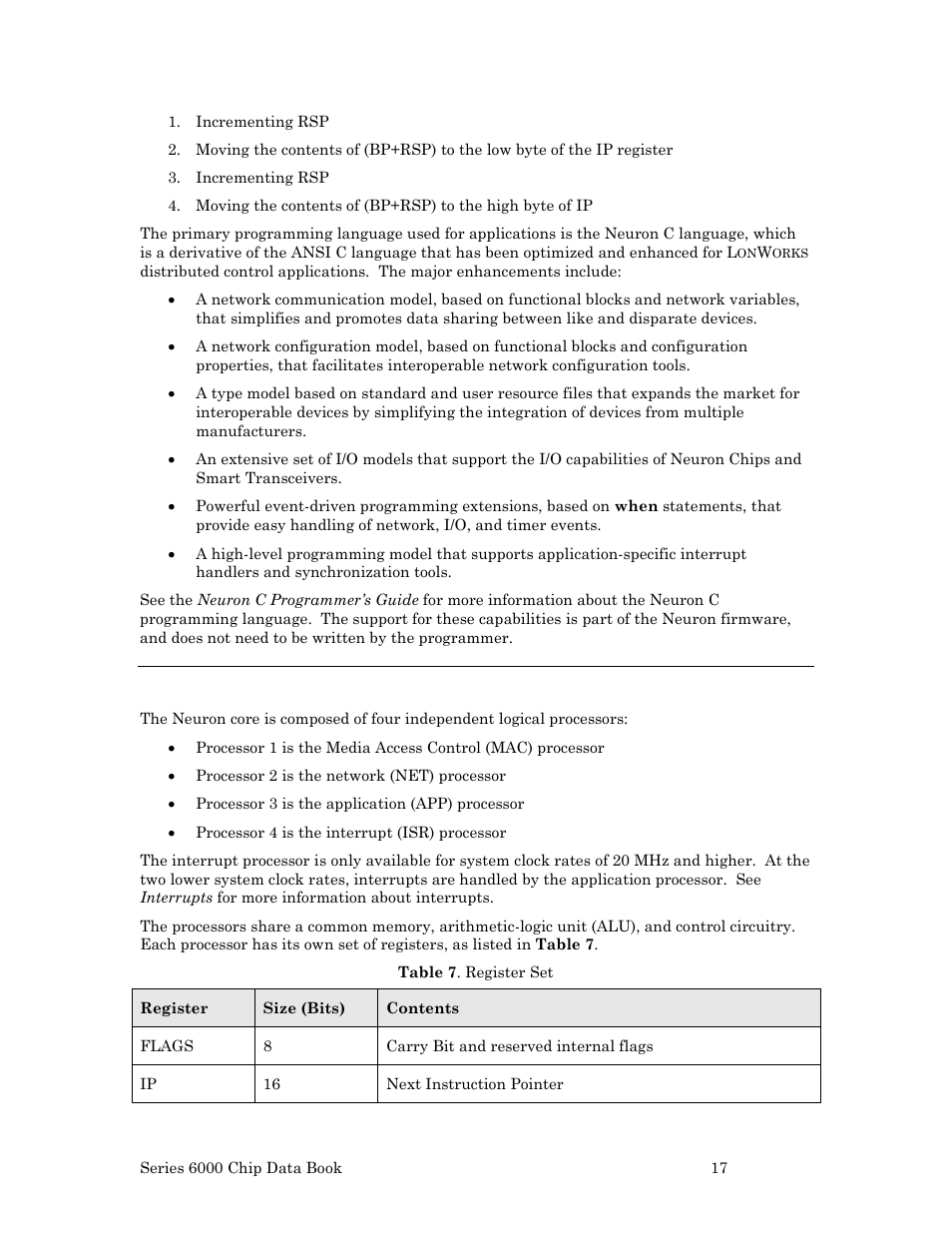 Multiple processors | Echelon Series 6000 Chip databook User Manual | Page 29 / 181