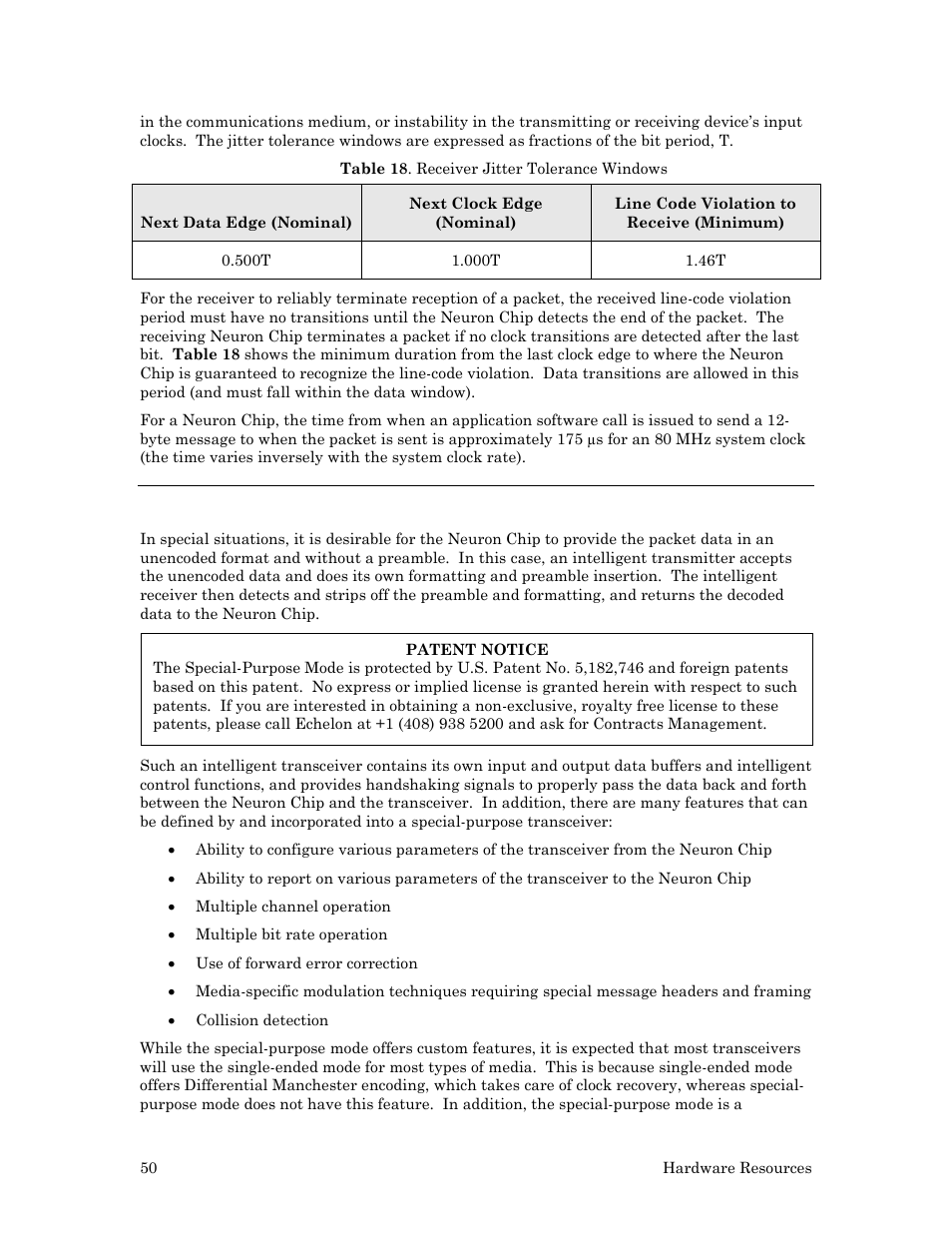 Special-purpose mode | Echelon Series 6000 Chip databook User Manual | Page 62 / 181