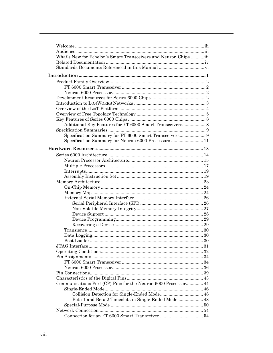 Echelon Series 6000 Chip databook User Manual | Page 8 / 181