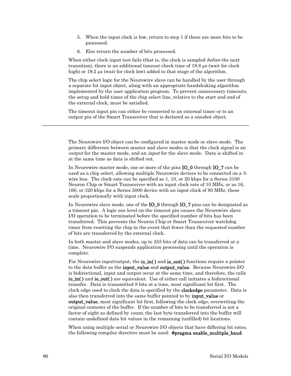 Programming considerations | Echelon I/O Model Reference for Smart Transceivers and Neuron Chips User Manual | Page 106 / 209