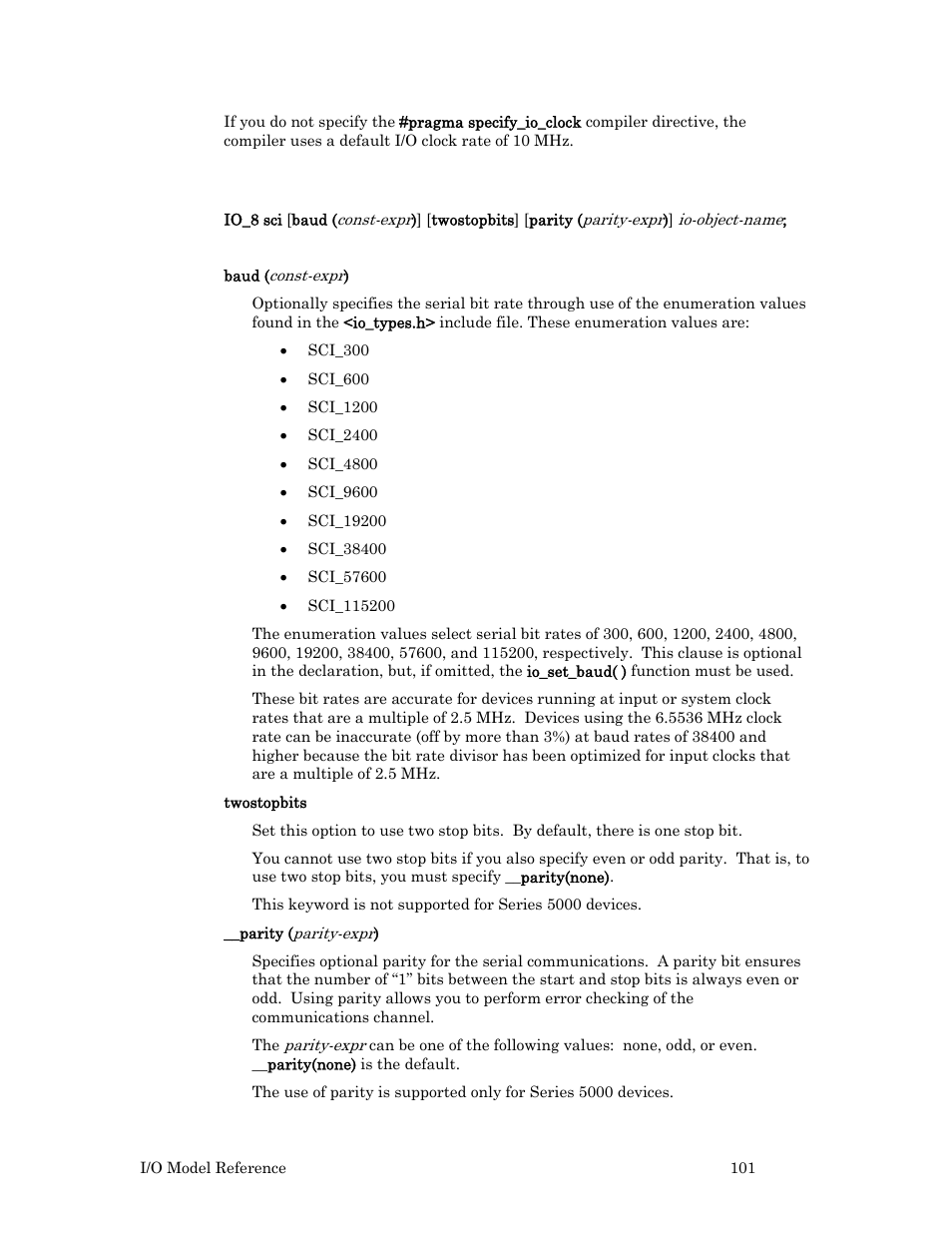 Syntax | Echelon I/O Model Reference for Smart Transceivers and Neuron Chips User Manual | Page 111 / 209