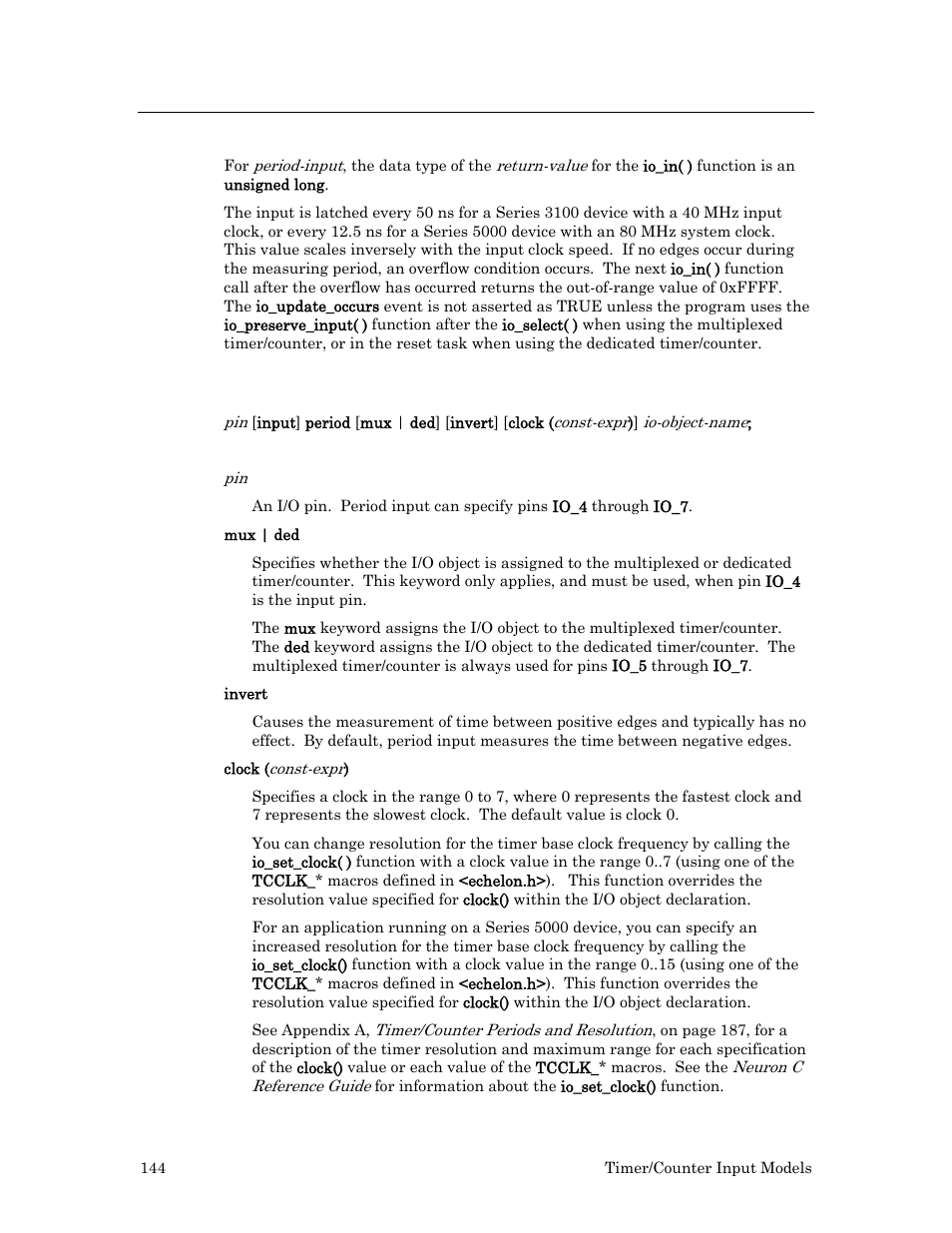 Programming considerations, Syntax | Echelon I/O Model Reference for Smart Transceivers and Neuron Chips User Manual | Page 154 / 209