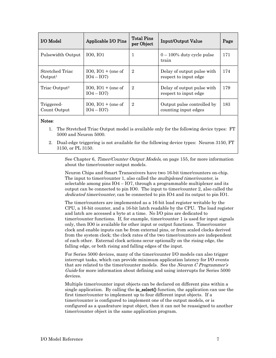 Echelon I/O Model Reference for Smart Transceivers and Neuron Chips User Manual | Page 17 / 209