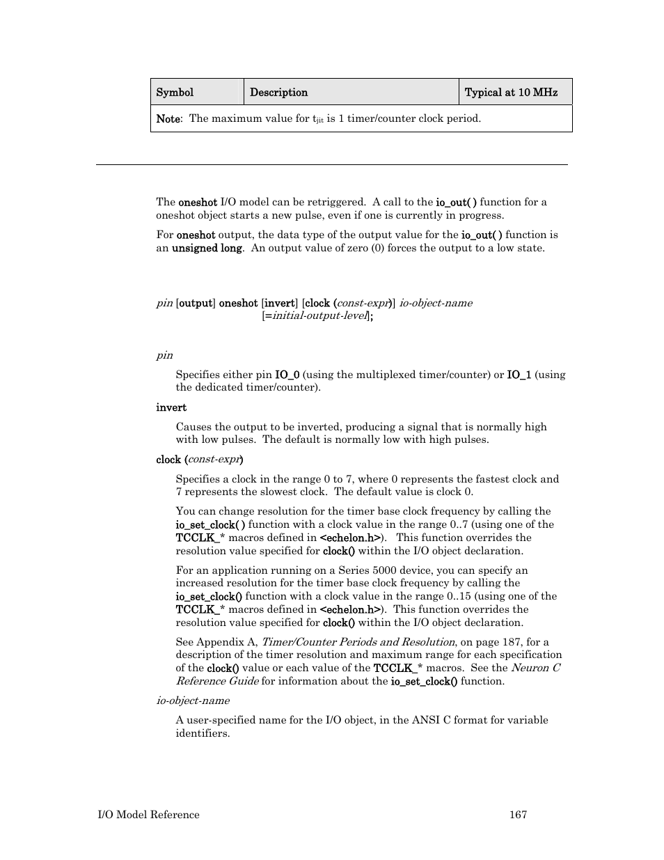 Programming considerations, Syntax | Echelon I/O Model Reference for Smart Transceivers and Neuron Chips User Manual | Page 177 / 209