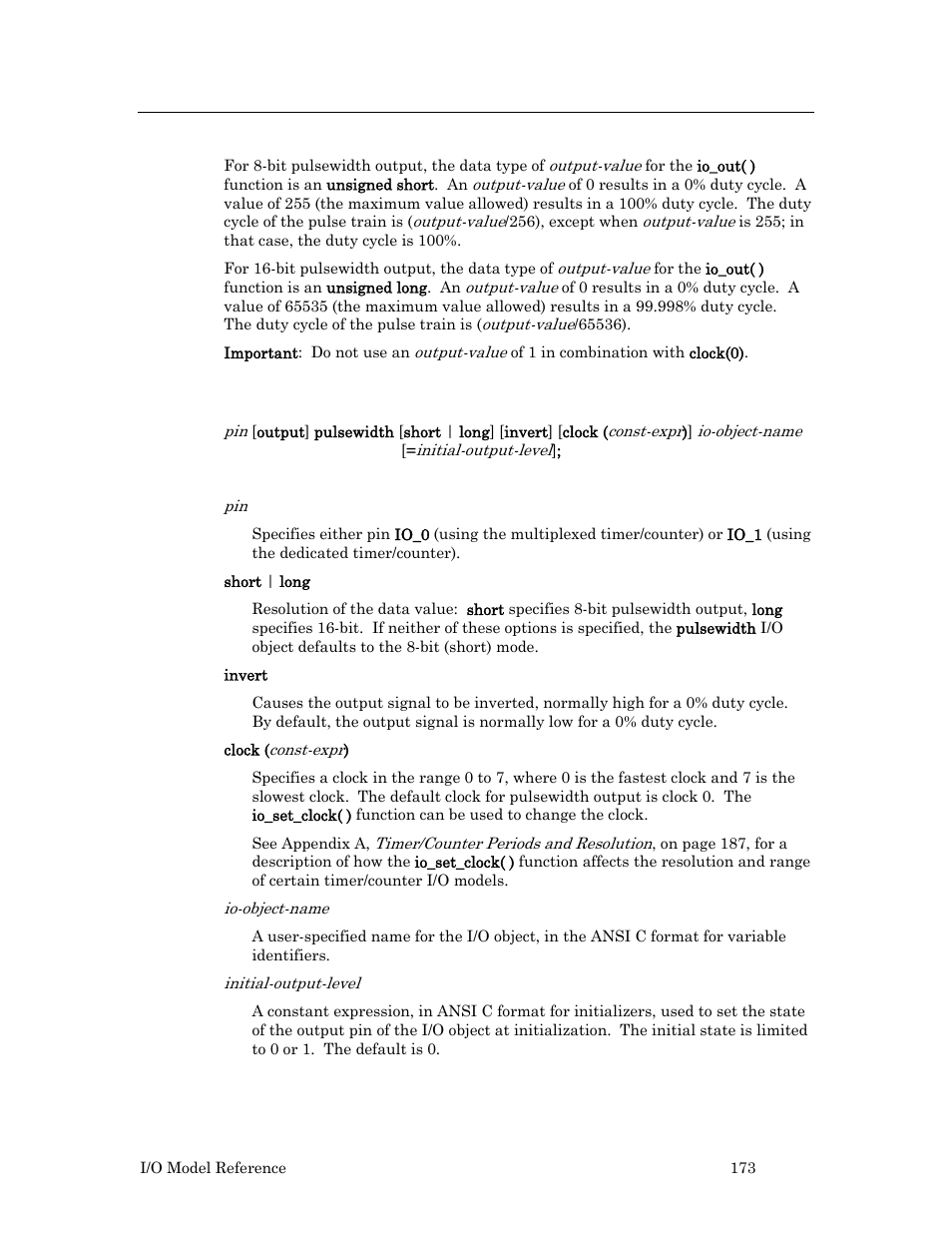 Programming considerations, Syntax | Echelon I/O Model Reference for Smart Transceivers and Neuron Chips User Manual | Page 183 / 209