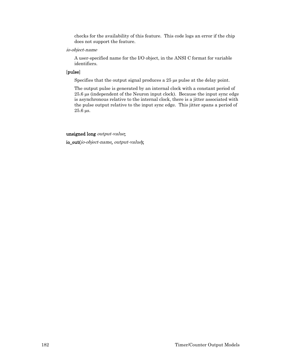 Usage, Example 1 | Echelon I/O Model Reference for Smart Transceivers and Neuron Chips User Manual | Page 192 / 209