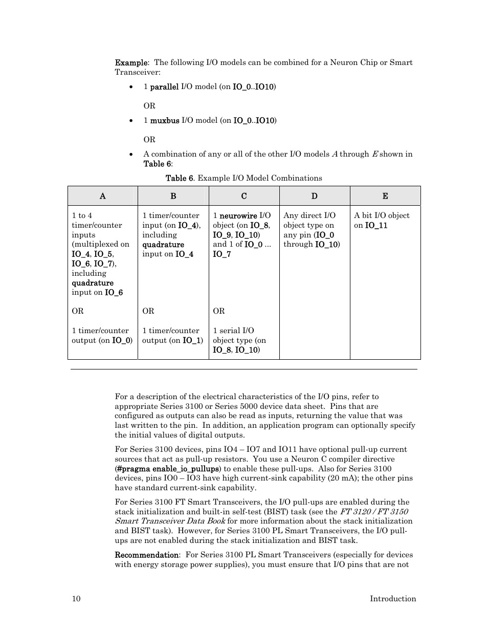 Hardware considerations | Echelon I/O Model Reference for Smart Transceivers and Neuron Chips User Manual | Page 20 / 209