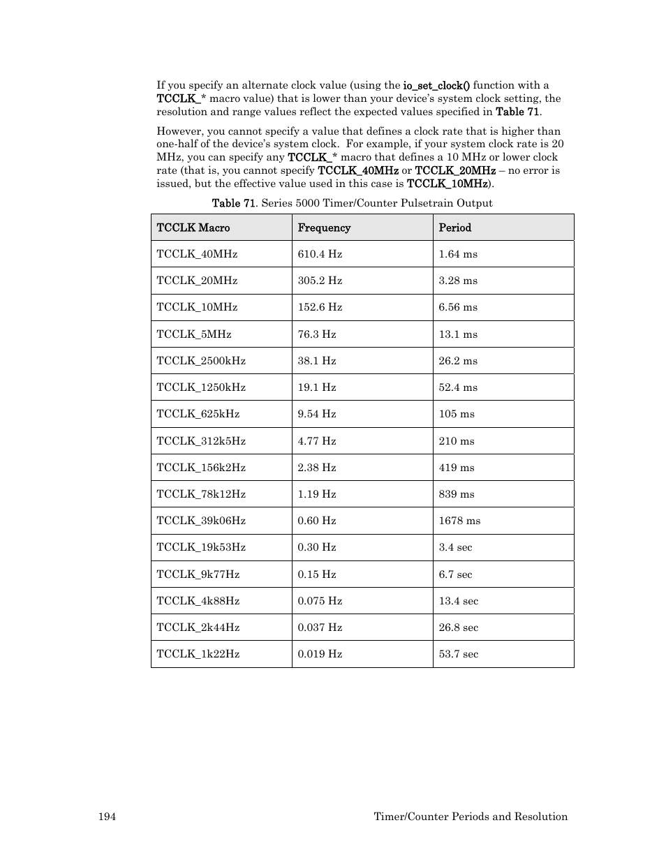 Table 71 on, 194 lists the p, Table 71 | Echelon I/O Model Reference for Smart Transceivers and Neuron Chips User Manual | Page 204 / 209