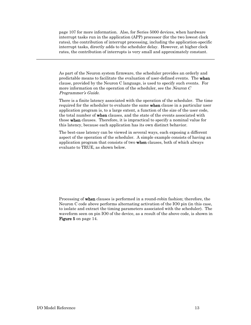 Scheduler-related i/o timing information | Echelon I/O Model Reference for Smart Transceivers and Neuron Chips User Manual | Page 23 / 209