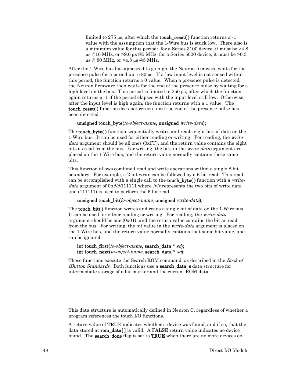 Echelon I/O Model Reference for Smart Transceivers and Neuron Chips User Manual | Page 58 / 209