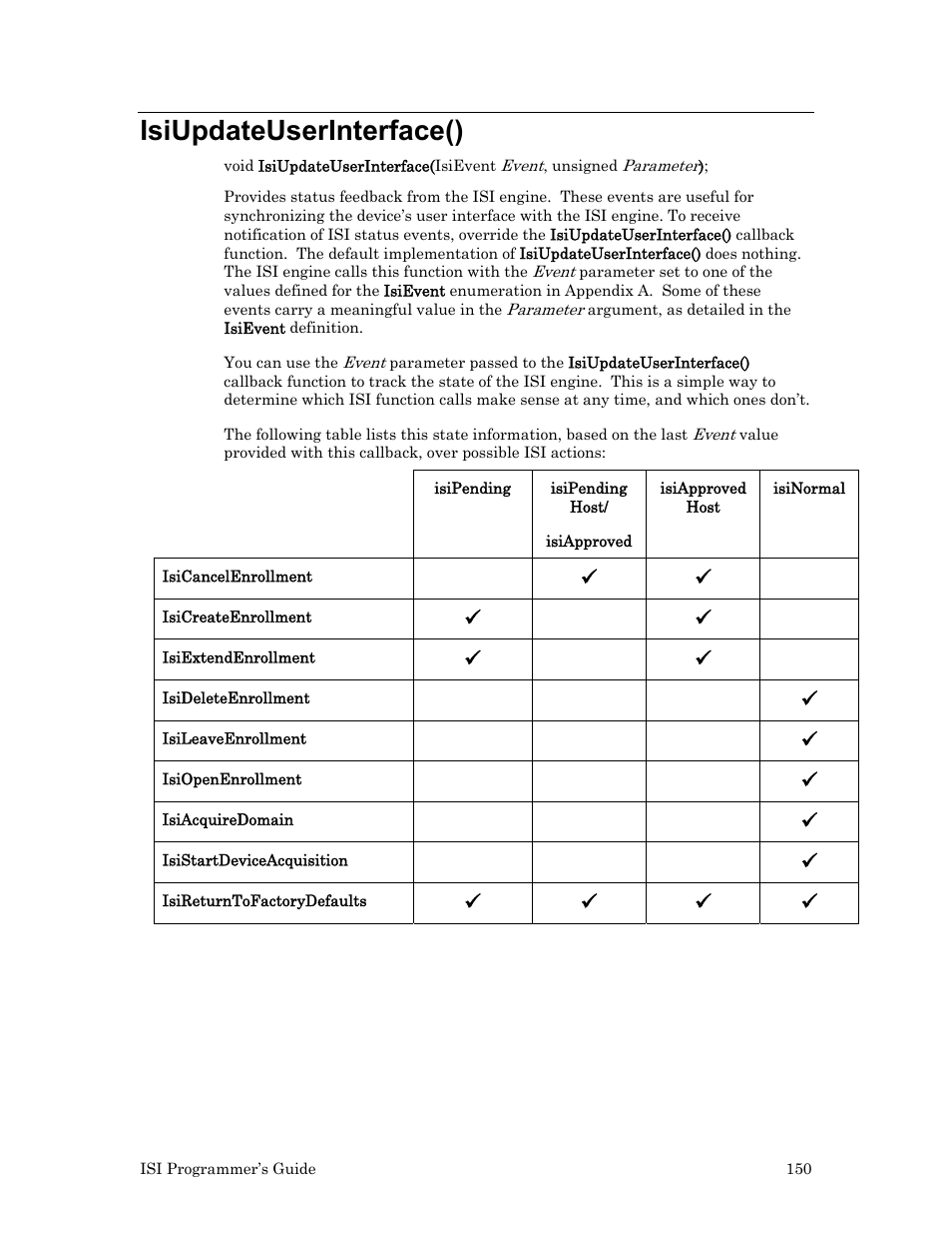 Isiupdateuserinterface() | Echelon ISI User Manual | Page 152 / 159