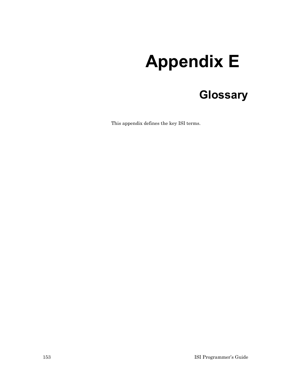 Glossary, Appendix e | Echelon ISI User Manual | Page 155 / 159