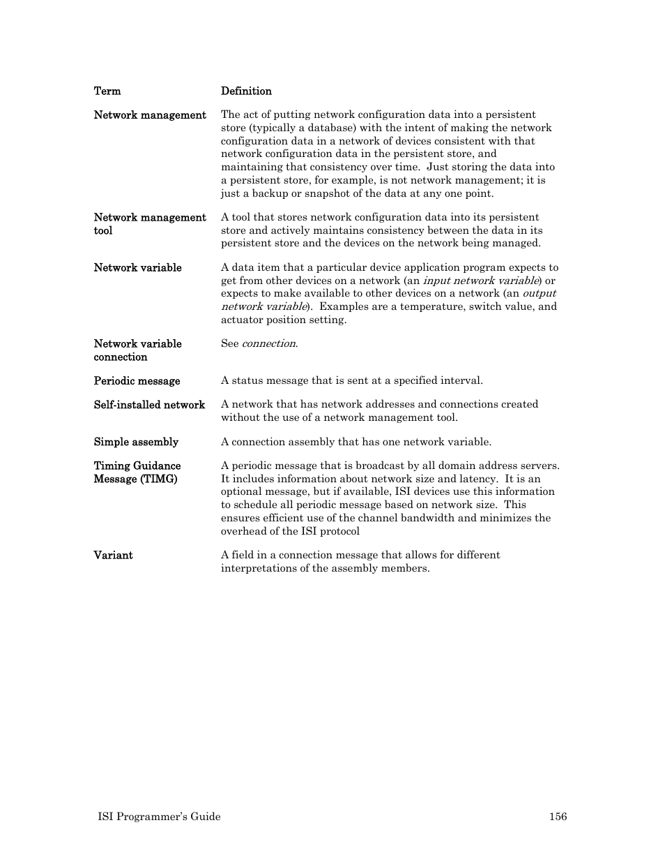 Echelon ISI User Manual | Page 158 / 159