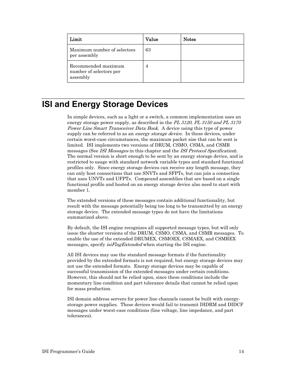 Isi and energy storage devices | Echelon ISI User Manual | Page 16 / 159