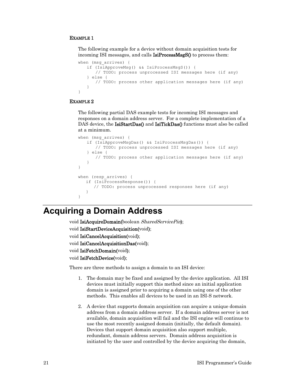 Acquiring a domain address | Echelon ISI User Manual | Page 23 / 159