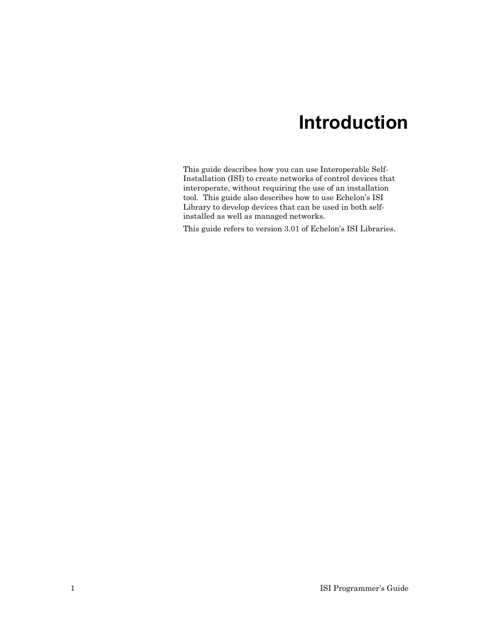 Introduction | Echelon ISI User Manual | Page 3 / 159