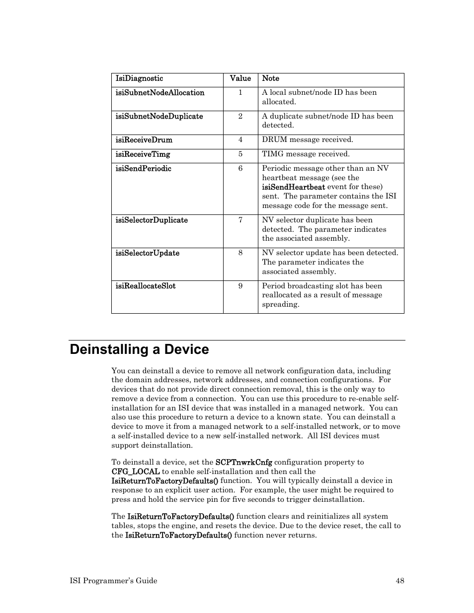 Deinstalling a device | Echelon ISI User Manual | Page 50 / 159