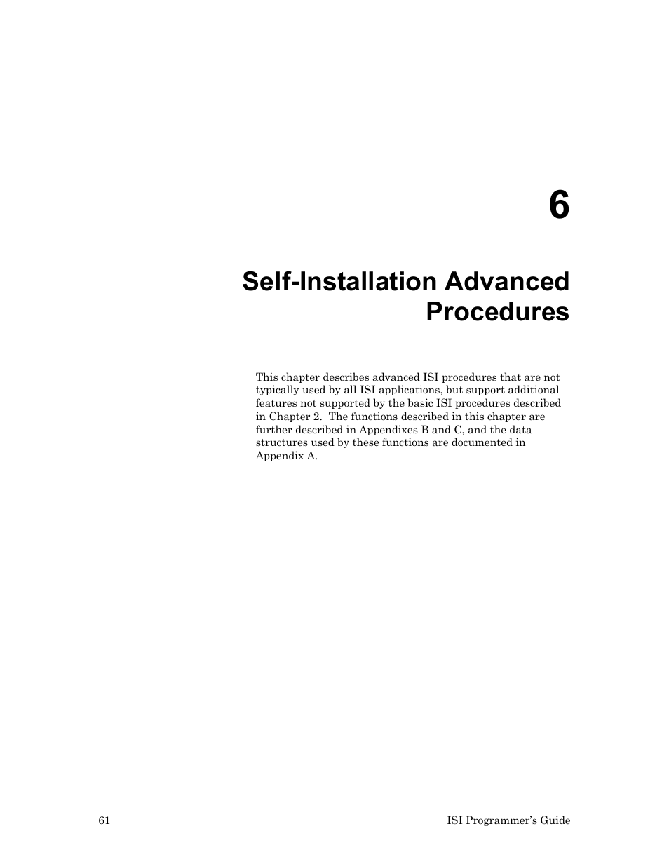 Self-installation advanced procedures | Echelon ISI User Manual | Page 63 / 159