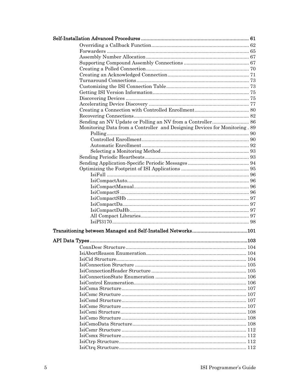 Echelon ISI User Manual | Page 7 / 159