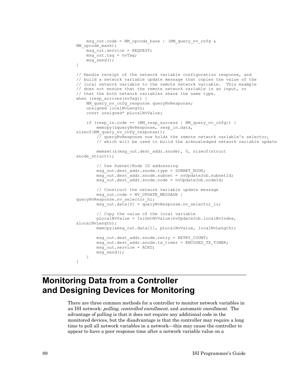 Echelon ISI User Manual | Page 91 / 159