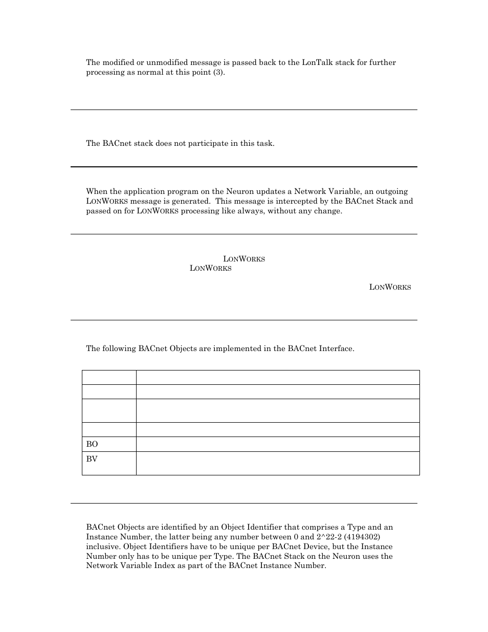 Data flow during a bacnet write to a bacnet object, Data types and bacnet to lon mapping, Bacnet instance numbering | Data flow during a l, Read of a network variable | Echelon IzoT BACnet Developes User Manual | Page 14 / 32