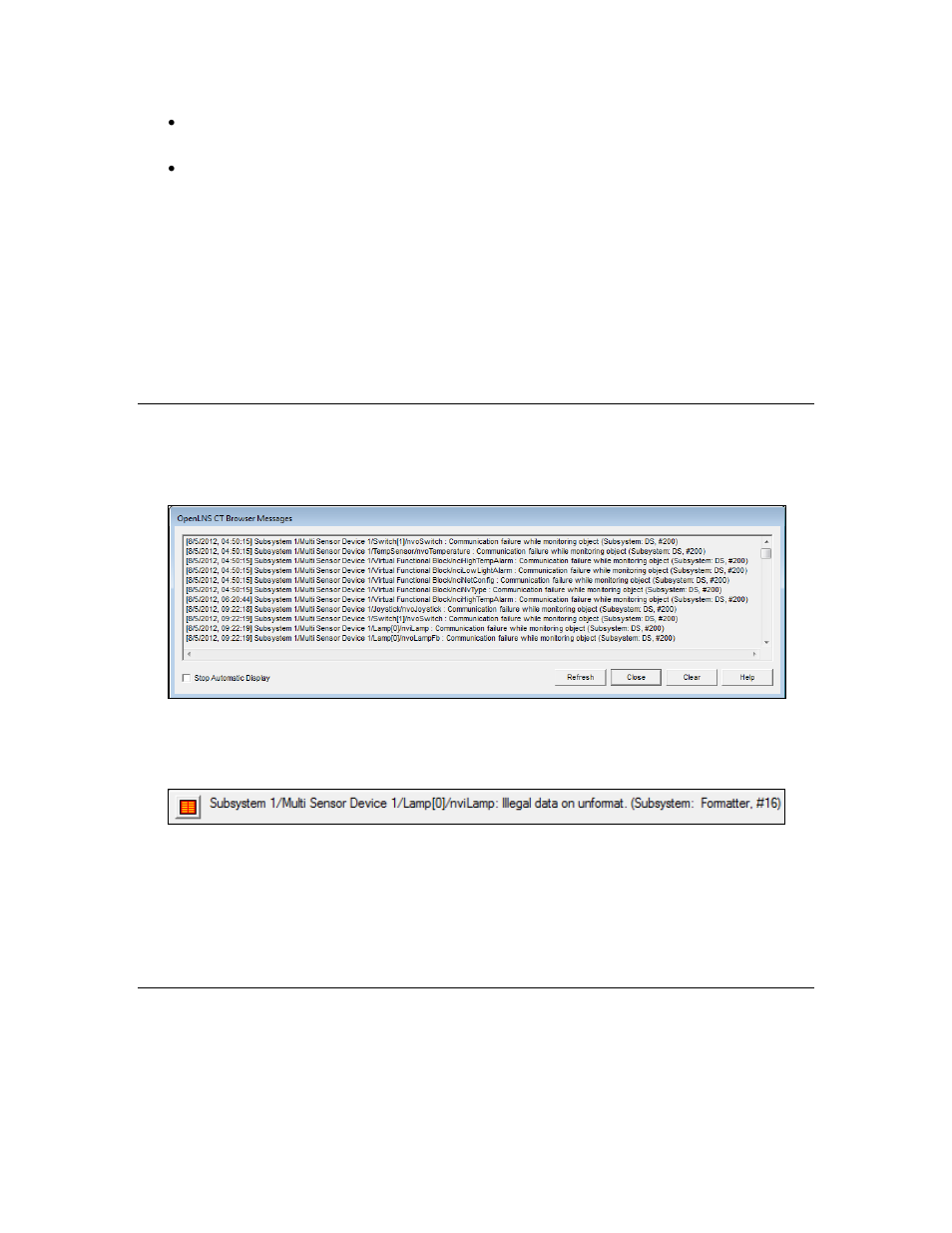 Displaying error messages, Managing functional blocks | Echelon IzoT Commissioning Tool User Manual | Page 199 / 395