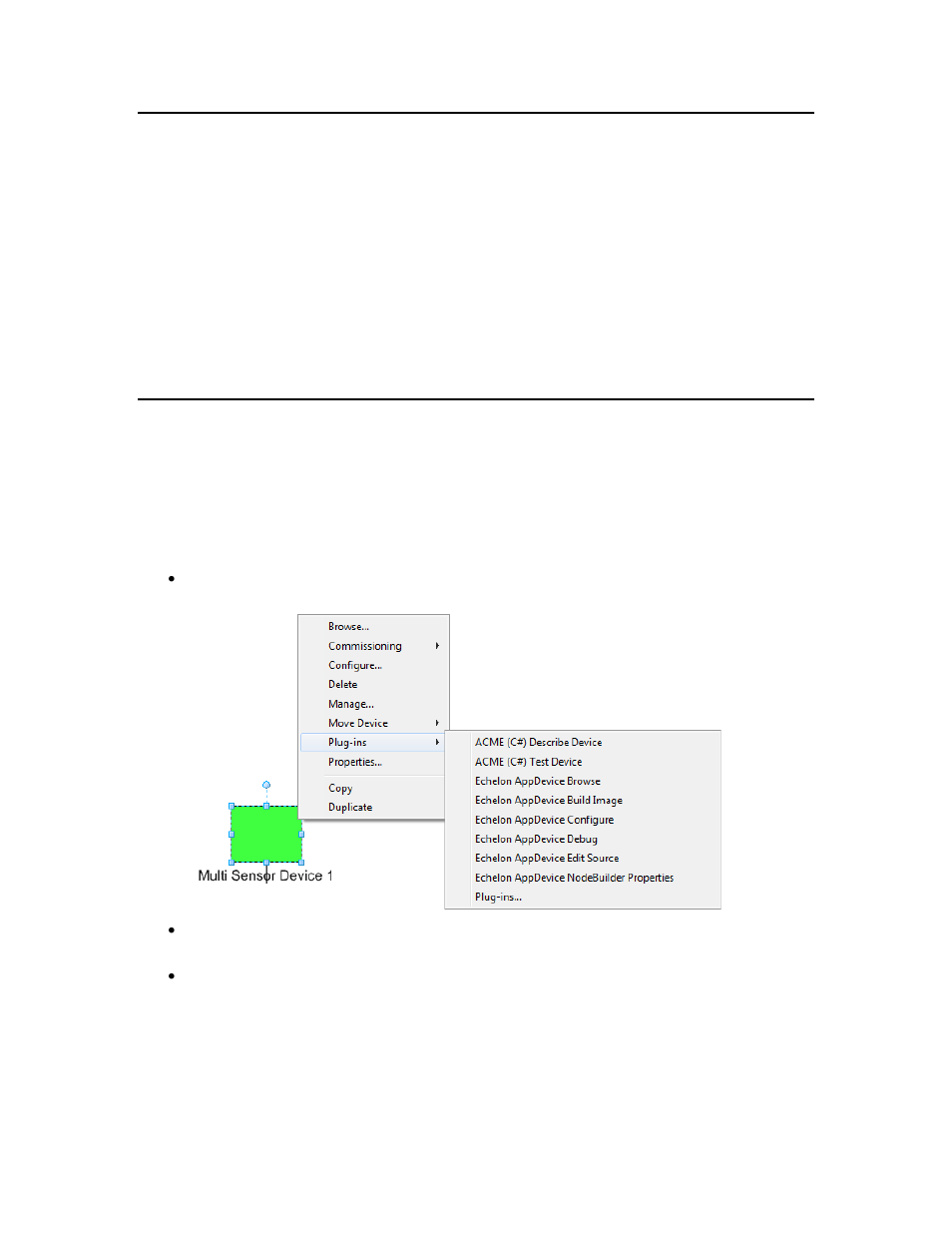 Using plugins overview, Starting a plugin, Using plug-ins overview | Starting a plug-in | Echelon IzoT Commissioning Tool User Manual | Page 311 / 395