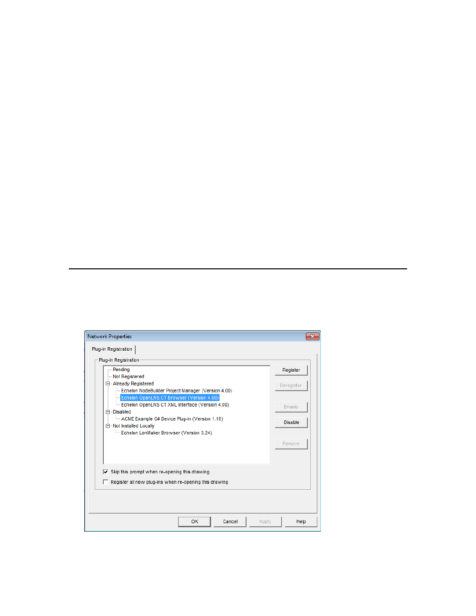 Reregistering plugins, Re-registering plug-ins | Echelon IzoT Commissioning Tool User Manual | Page 315 / 395
