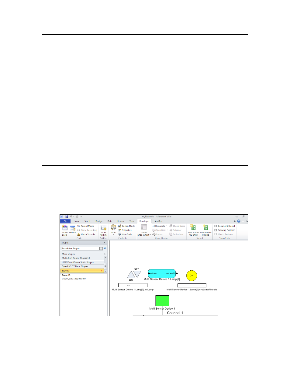 Izot commissioning tool stencils, Creating a custom izot commissioning tool stencil | Echelon IzoT Commissioning Tool User Manual | Page 319 / 395