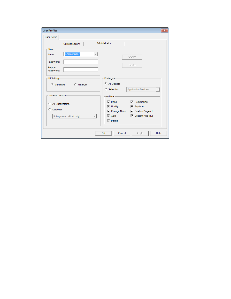 Creating a new user profile | Echelon IzoT Commissioning Tool User Manual | Page 85 / 395