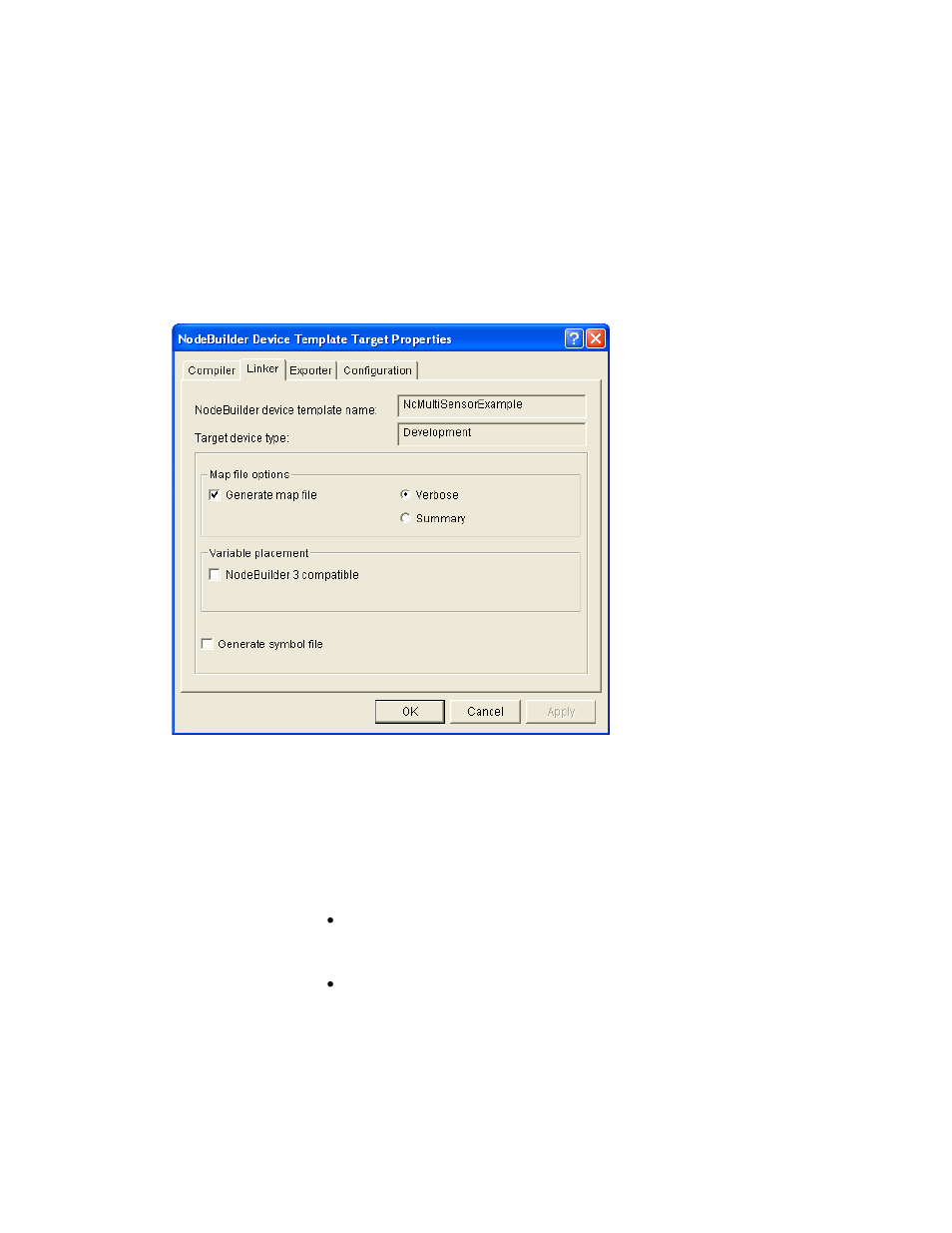 Setting device template target properties: linker | Echelon IzoT NodeBuilder User Manual | Page 120 / 291