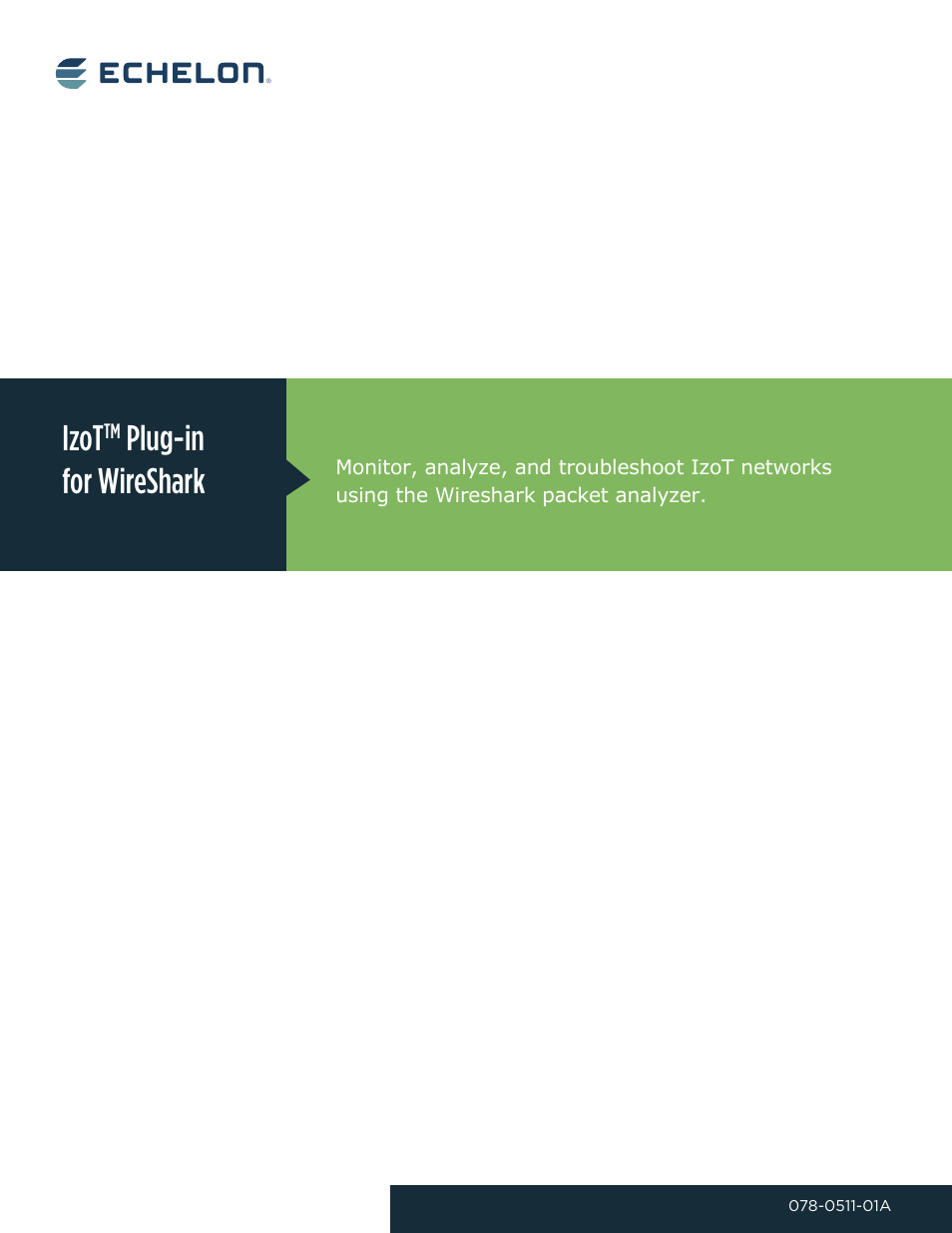 Echelon IzoT Plug-in for WireShark User Manual | 7 pages