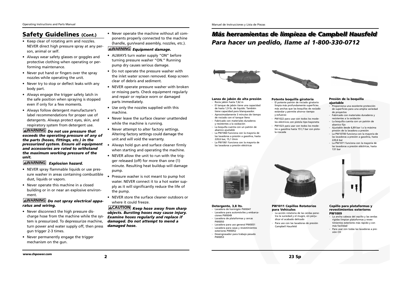 Safety guidelines | Campbell Hausfeld DECK `N DRIVE IN465300AV User Manual | Page 2 / 12